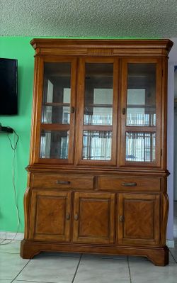 Antique Wooden China Cabinet