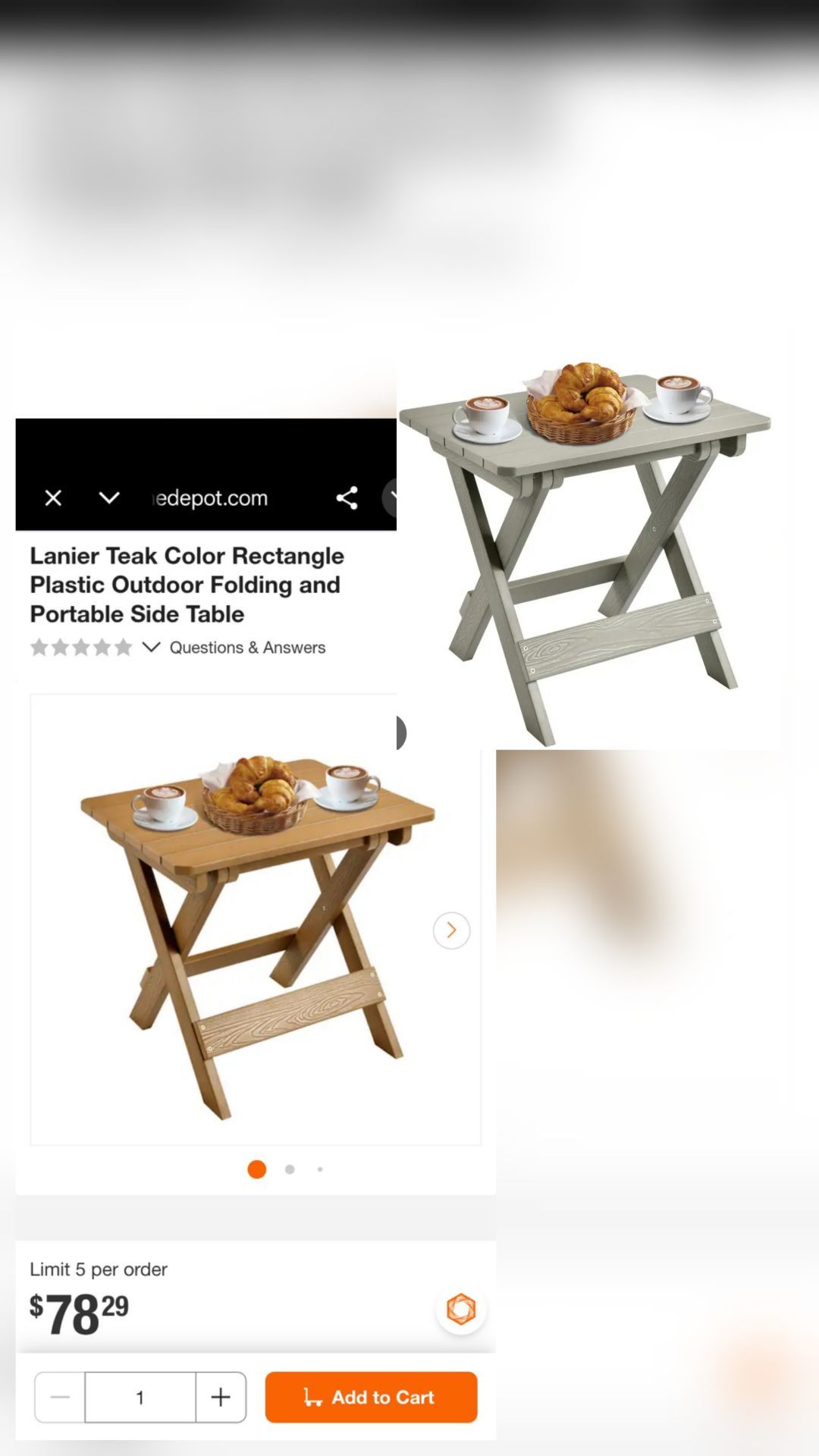 Portable Rectugaler Table Lanier Teak Color Rectangle Plastic Outdoor Folding and Portable Side ...