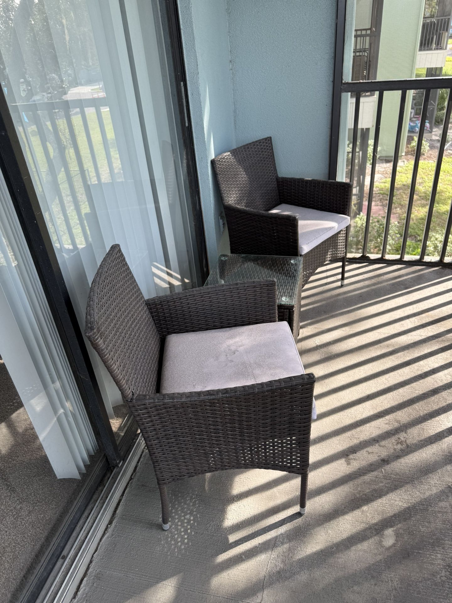 Patio Set. 2 Chairs And Table