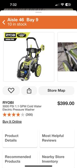 Ryobi Pressure Washer