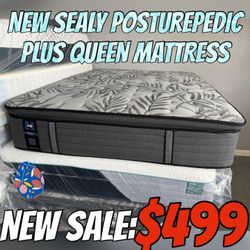 NEW SEALY POSTUREPEDIC PLUS QUEEN MATTRESS 