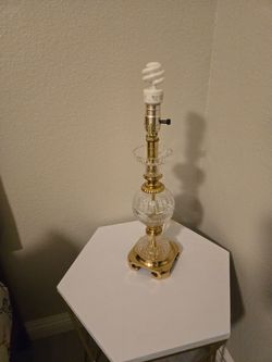 Pair of glass lamps.. no shades