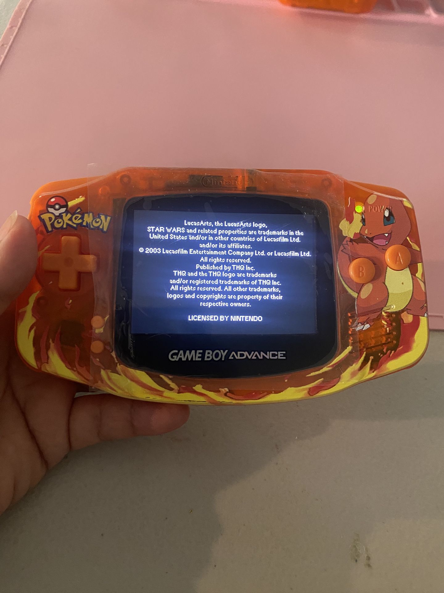 Gameboy advance Charmander Backlit