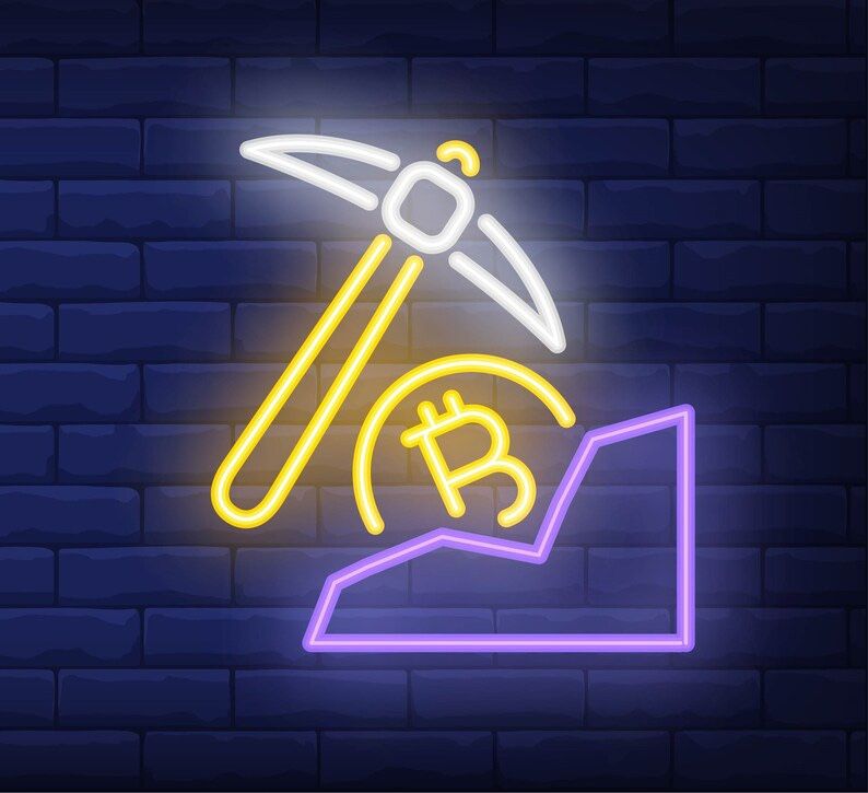 Crypto Bitcoin Mining Symbol