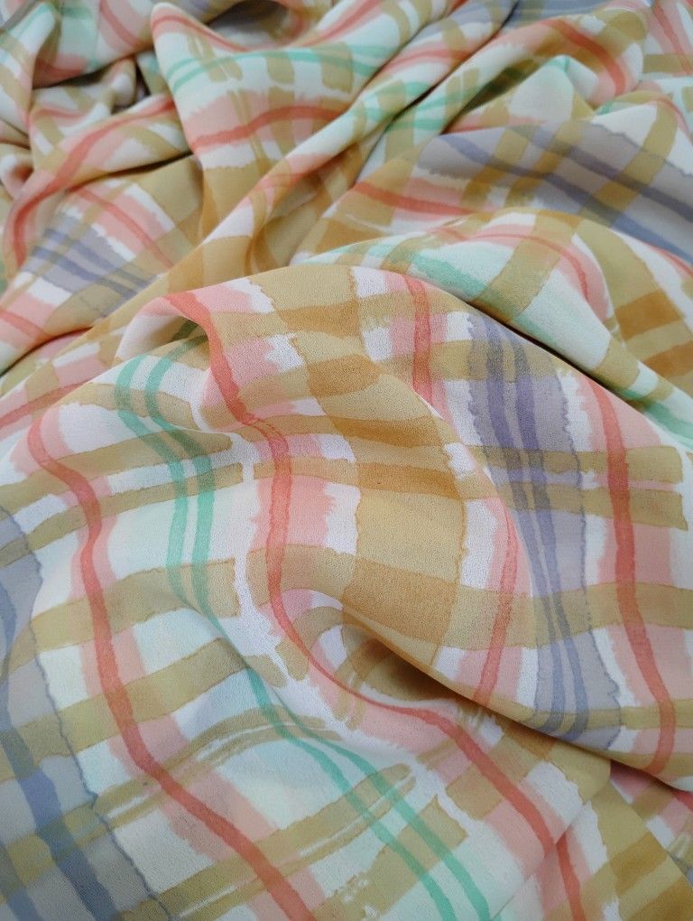 3 Yards Pastel Chiffon Fabric