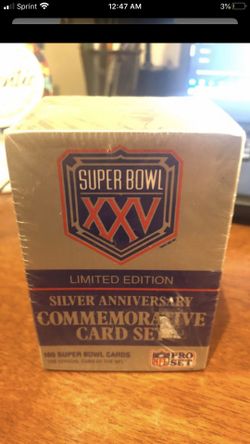 Super Bowl XXV Supervowl Commemortive set new