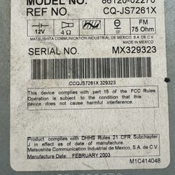 Toyota CD Radio Player