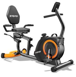 Adult Recumbent Exercise Bike Adjustable Seat LCD Display