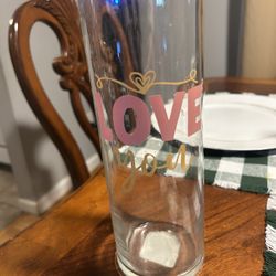 Cute 'Love You' Glass Tumbler. Read description