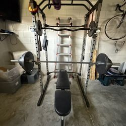 Power Rack, Weights And Bench