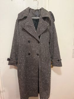 Primark Herringbone Tweed Long Coat