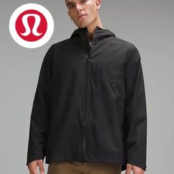 NEW Lululemon Men’s Waterproof Full-Zip Rain Jacket (Large/Black)