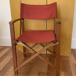 Vintage Teak Foldable Directors Chair Seat Film Set Mcm Midcentury Modern Scandinavian