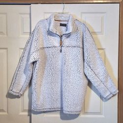 Blue Star Clothing Co.' Sherpa, popcorn Unisex fleece 1/2 zip pullover Sz. L/XL