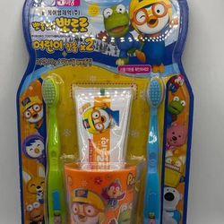 Pororo Children's toothbrush set two Toothbrush Made In Korea