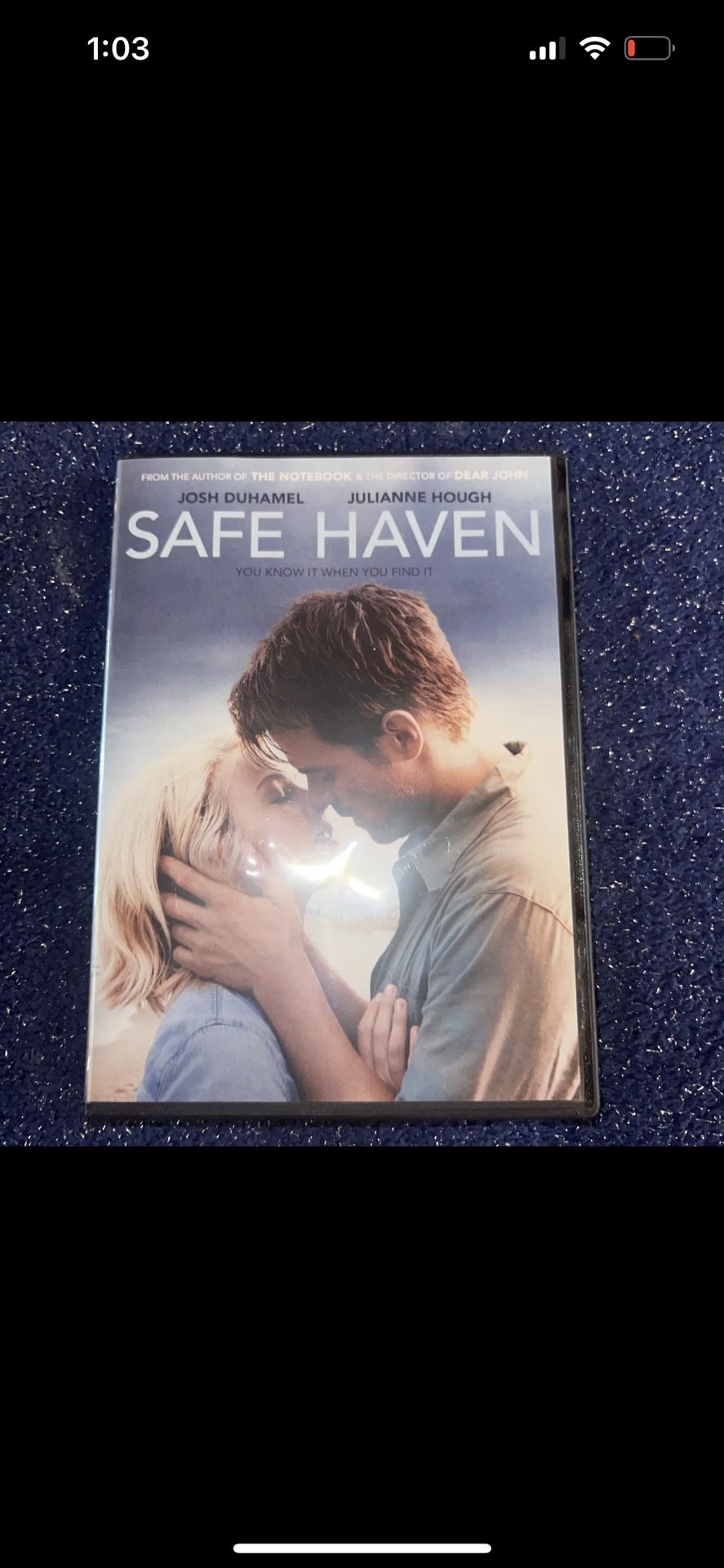 Safe Haven (DVD) Nicholas Sparks, Julianne Hough, Josh Duhamel. Excellent!