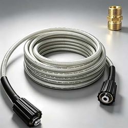 Pressure Washer Hose 25ft High Pressure 4000PSI Kink Resistant Aluminum Alloy Steel Wire Garden Sprayer
