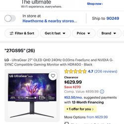 LG Ultragear 27” oled 1440p