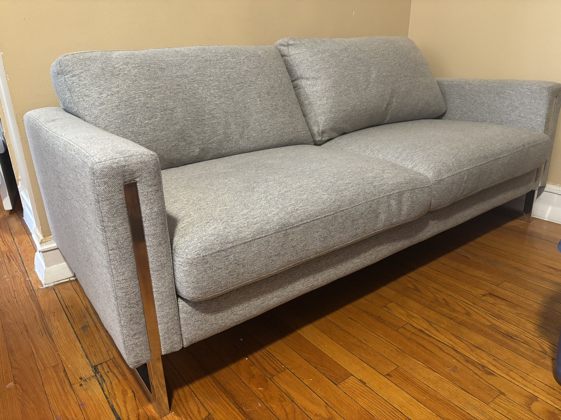 Grey Couch With Metal base