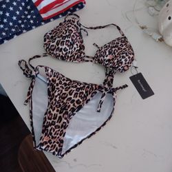 LEOPARD PRINT BIKINI LARGE 