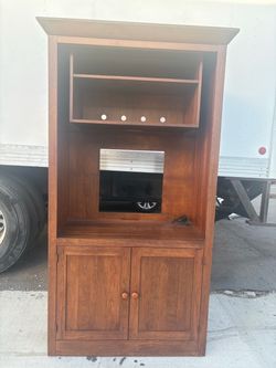 Vintage wooden TV cabinet
