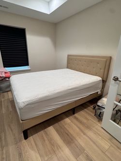 Bed frame with mattress
