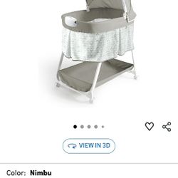 Ingenuity Snuggity Snug Bedside Baby Bassinet - Soothing Vibrations Portable Crib