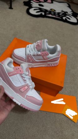 pink lv trainers
