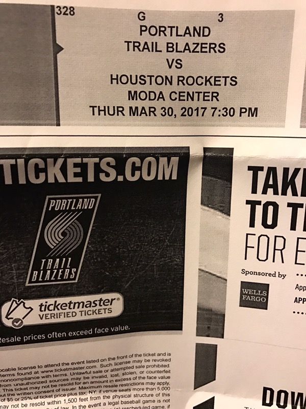 BLAZER TICKETS TONIGHTS GAME