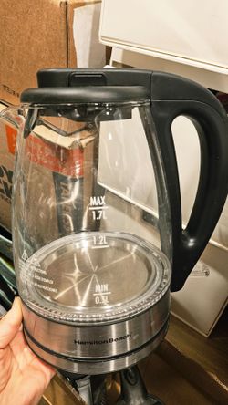 Hamilton Beach 1.7L Electric Kettle, Water Boiler & Heater, LED Indicator, Built-In Mesh Filter, Auto-Shutoff & Boil-Dry Protection, Cordless Serving,