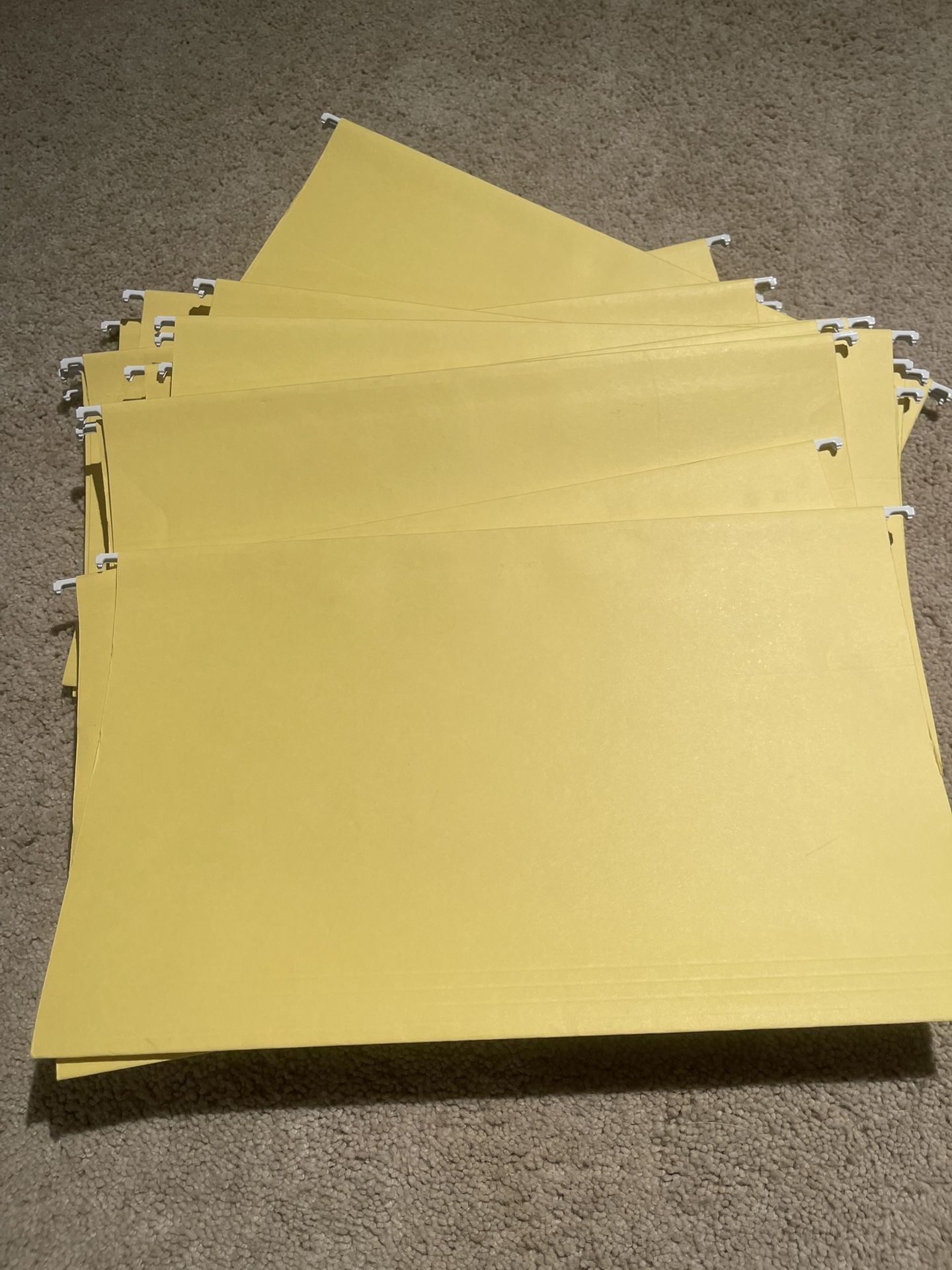 Legal Size Yellow Hanging Files