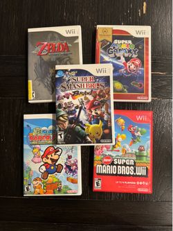 Huge Nintendo Wii Game Bundle Mario Zelda Smash Kirby Metroid 13 Games