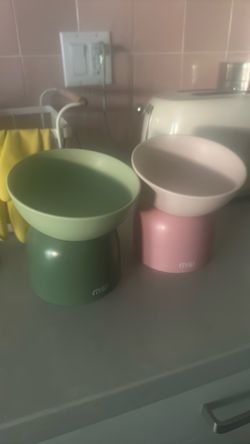 Ceramic Elevated cat bowls