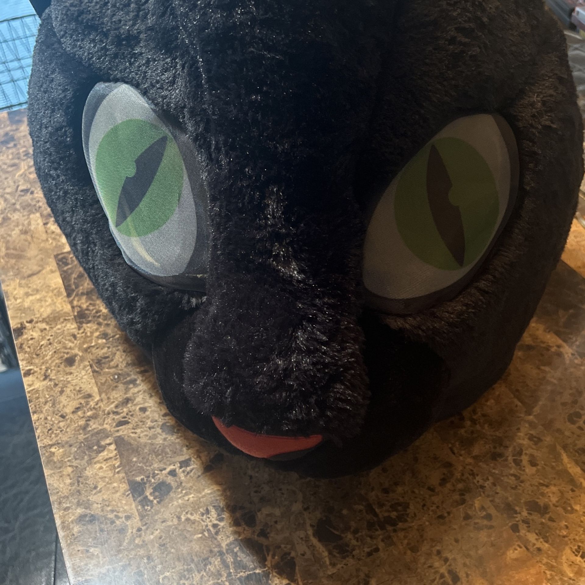 Big Black Cat Head