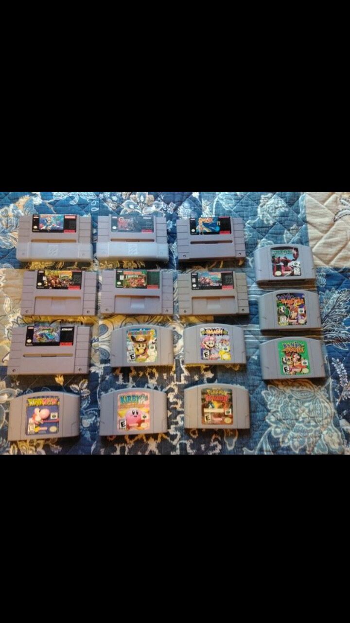 Super Nintendo SNES Games Nintendo 64 N64 Games Game Lot