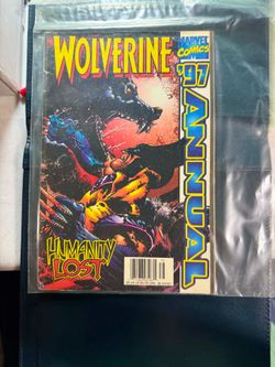 Marvel Comics 1997 Wolverine Annual titled "Humanity Lost," featuring cover art by Leonardo Manco.