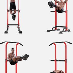 Adjustable Power Tower Dip Station & Pull Up Bar for Home Gym Fitness