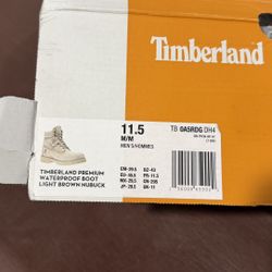 Timberland 6" Premium Waterproof Light Brown Nubuck Boot size 11.5