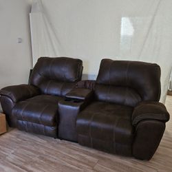 Brown Recliner Couch 