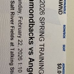 2 Spring training Tickets 
