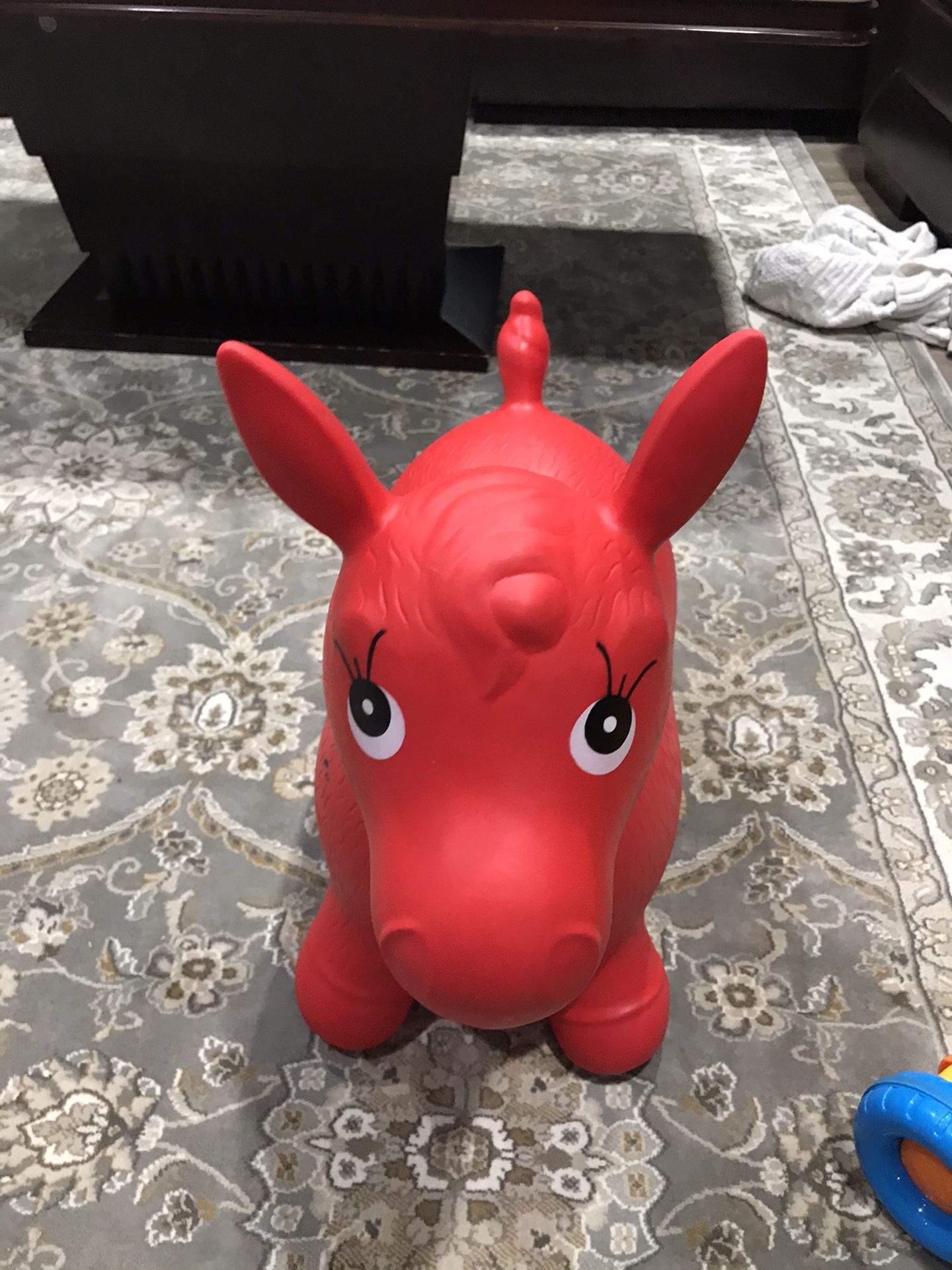 Red donkey bouncy toy inflatable