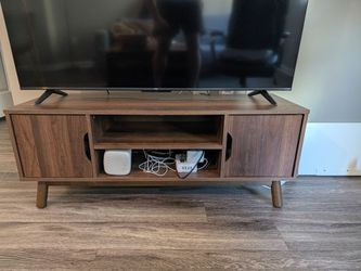 Mid-Century Modern Walnut TV Stand