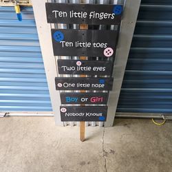Baby Gender Reveal Sign