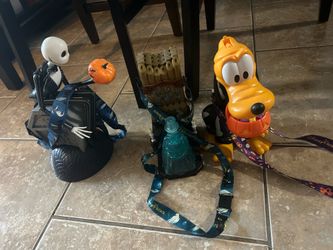 Disney Halloween popcorn buckets.