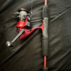 Red Zebco Slingshot Fishing Rod 