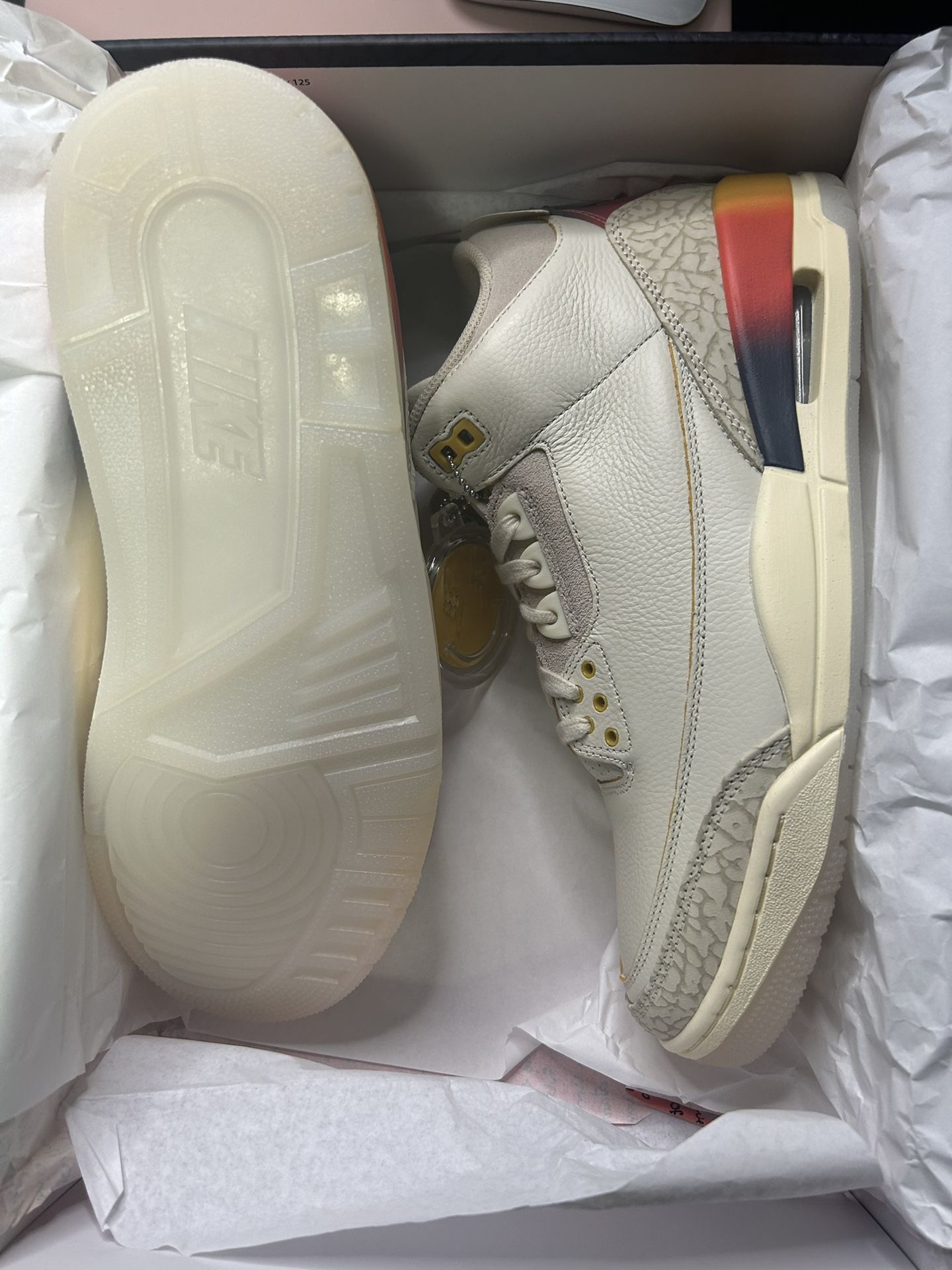 Jordan 3 J Balvin Sunset Size 10.5 New
