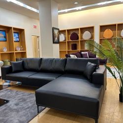 Leather Sofa Chaise 