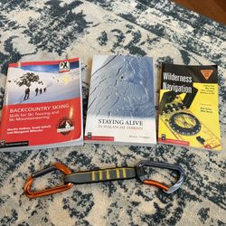 Backcountry Skiing Avalanche Wilderness Mountain Climbing Safety Books Carabiners