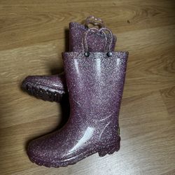 KIDS GLITTER LIGHTED RAIN BOOT Size 11