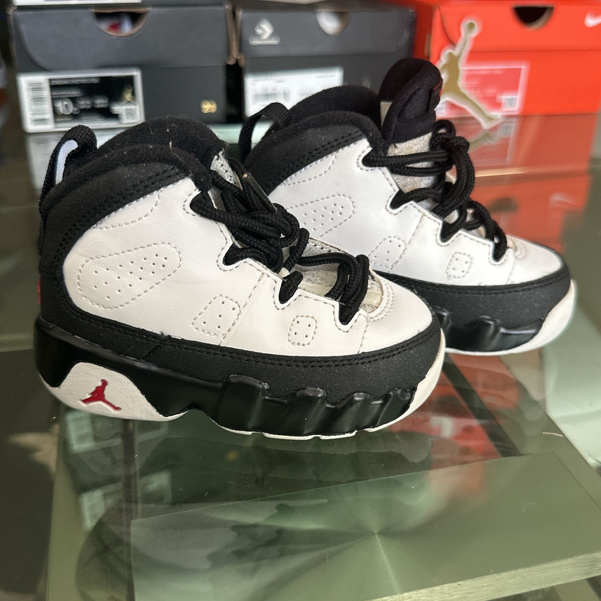Jordan Retro 9 0G Toddler White Red Black 401812 112 Space Jam